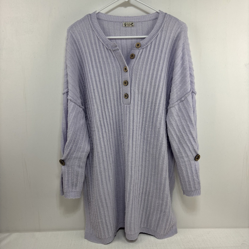 Free People Intimately Around The Clock Pullover Sweater in Lavender‎ Size Small